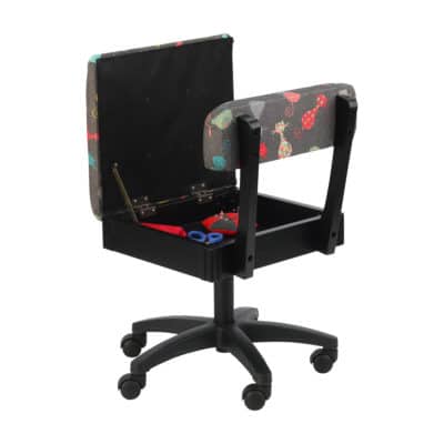 Cat's Meow Sewing Chair (H6103) from Arrow Sewing Furniture with seat open